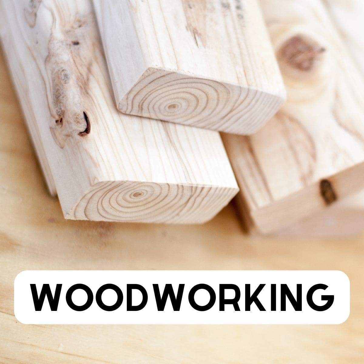2x4 wood boards with text "woodworking"